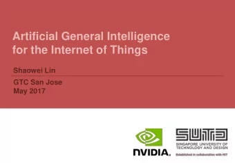 for the Internet of Things  Shaowei Lin  GTC San Jose  May 2017  Internet of Things  Heterogeneous