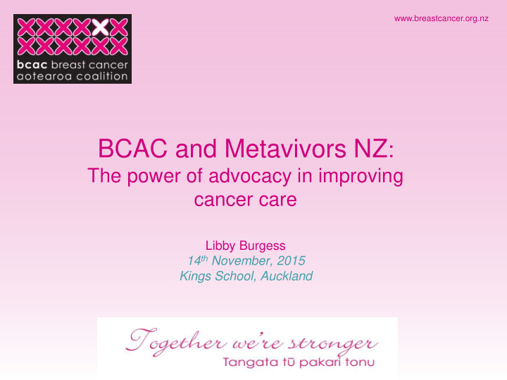 bcac metavivors the power of advocacy