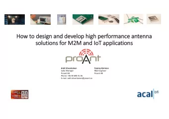 How to design and develop high performance antenna  solutions for M2M and IoT applications  Antti