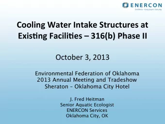 Cooling  Water  Intake  Structures  at   Exis5ng  Facili5es    316(b)