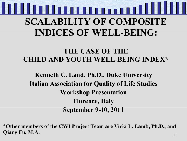 scalability of composite indices of well being indices of