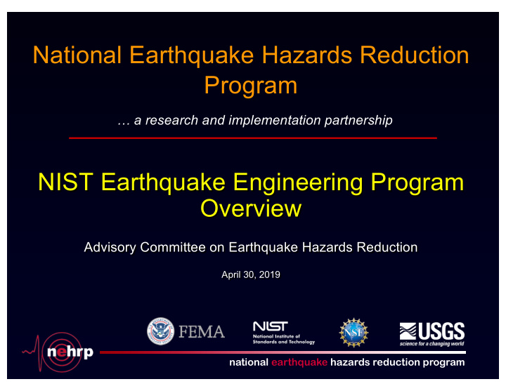 national earthquake hazards reduction program