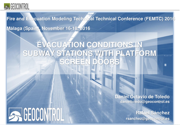 evacuation conditions in subway stations with platform