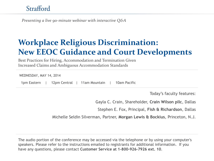 workplace religious discrimination new eeoc guidance and