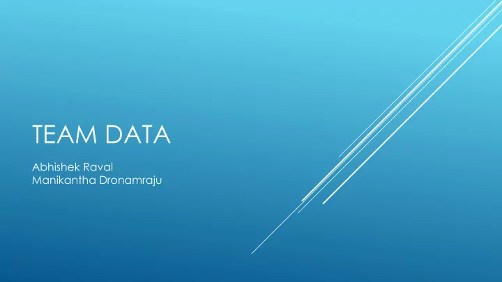 team data