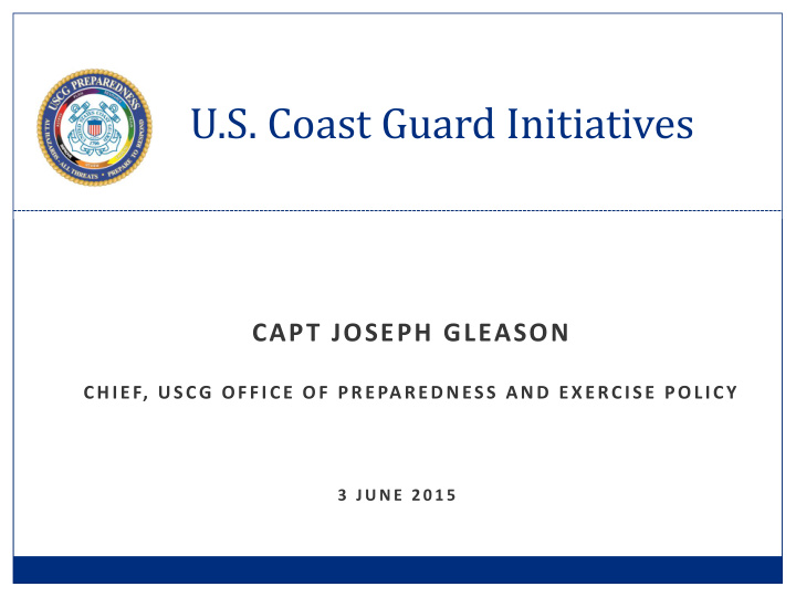 u s coast guard initiatives