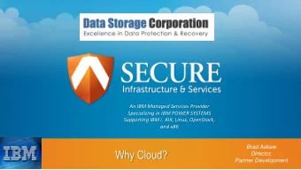 Why Cloud?  Director,  Partner Development  Agenda  o  Fast Facts about SIAS  o  Review of Cloud