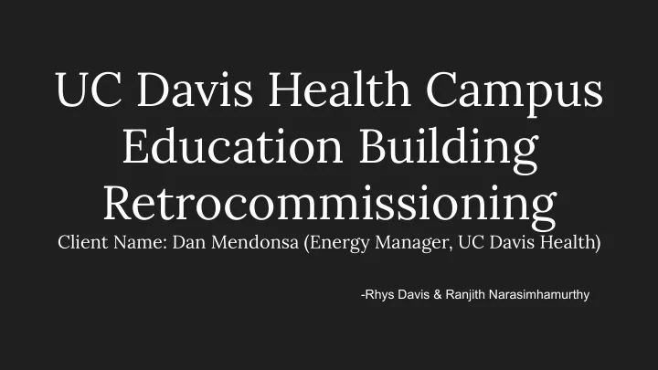 uc davis health campus education building