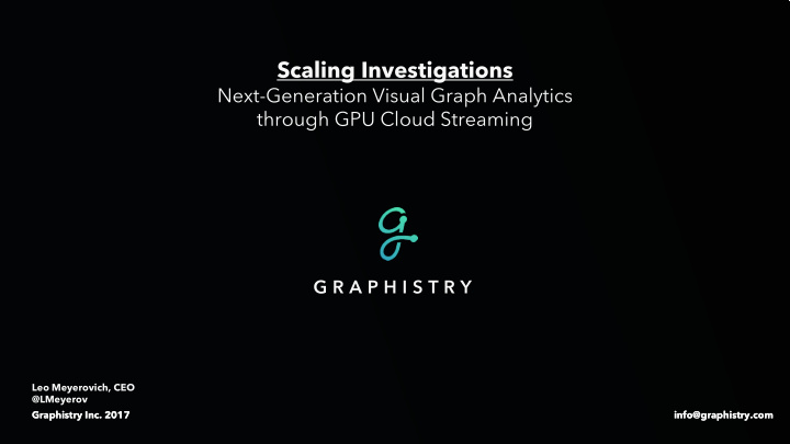 scaling investigations