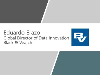 Eduardo Erazo  Global Director of Data Innovation  Black &amp; Veatch  Data Lifecycle  Functional