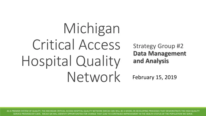 michigan critical access