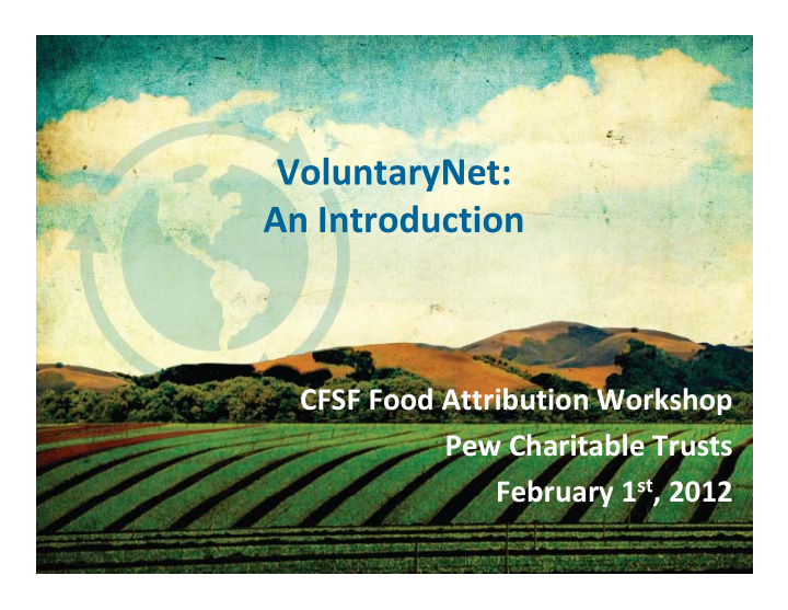 voluntarynet y an introduction