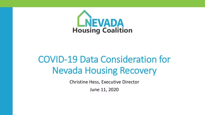 nevada housing recovery ry