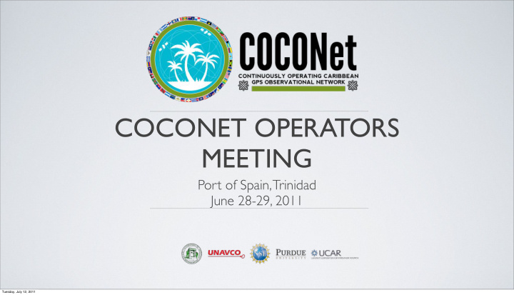 coconet operators meeting