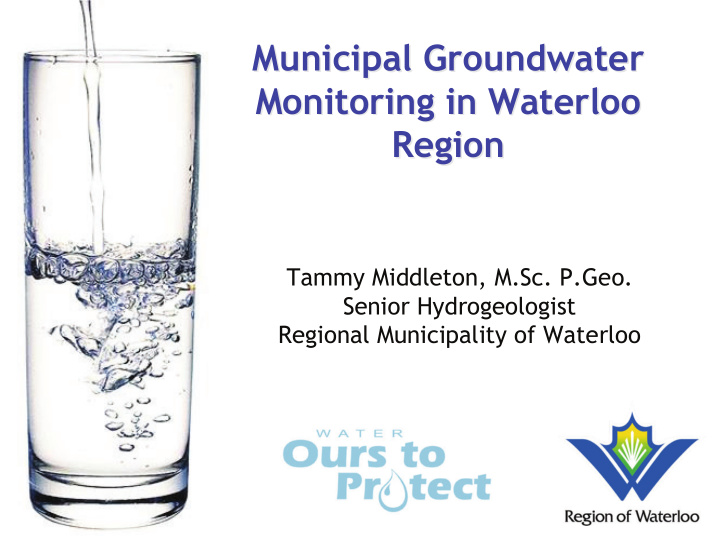 municipal groundwater municipal groundwater monitoring in