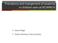 in children seen at rcwmch
