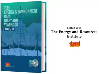 The Energy and Resources  Institute  Highlights of TEDDY 2016/17 Sankey diagram for commercial