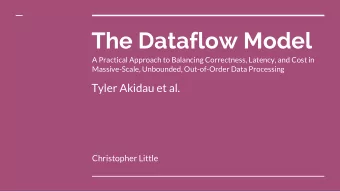 The Dataflow Model  A Practical Approach to Balancing Correctness, Latency, and Cost in