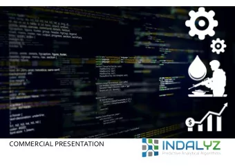 COMMERCIAL PRESENTATION  We collect and analyse historical and current data to provide predictive