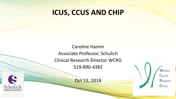icus ccus and chip