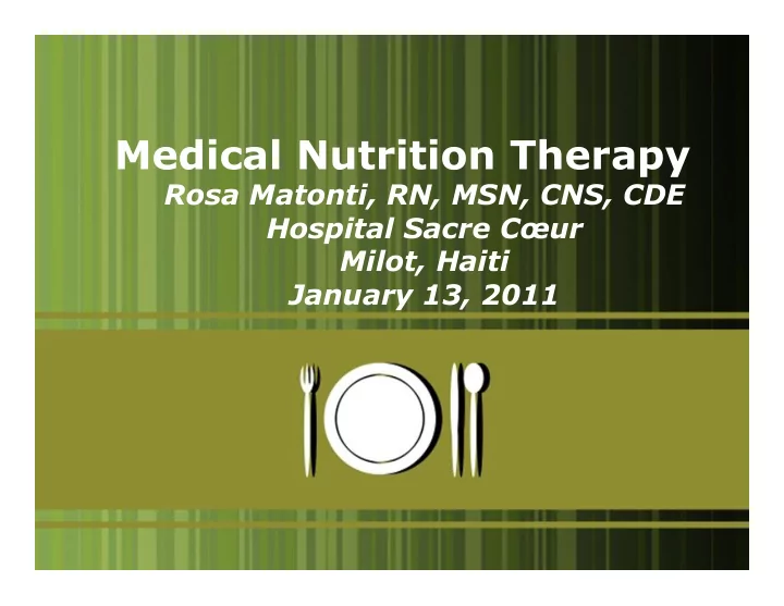 medical nutrition therapy