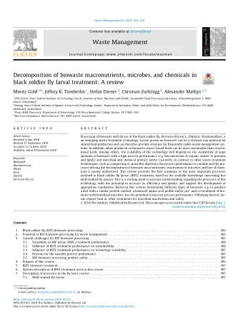 Waste Management  journal homepage: www.elsevier.com/locate/wasman  Decomposition of biowaste
