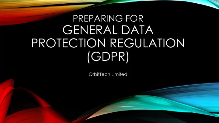 protection regulation gdpr