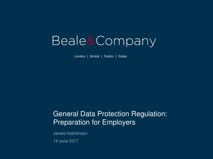 general data protection regulation preparation for