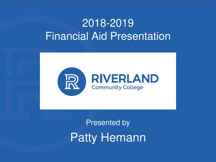 patty hemann application process fafsa
