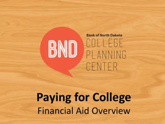 Paying for College  Financial Aid Overview  Plan for Success  College Planning Center