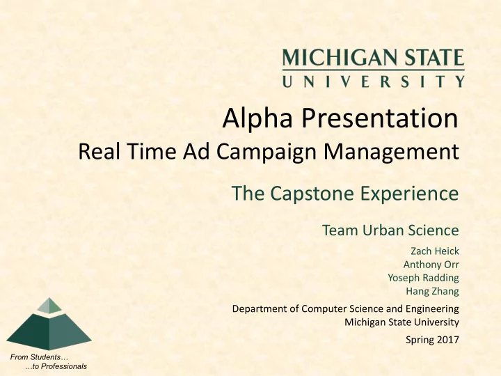 alpha presentation