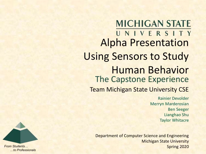 alpha presentation