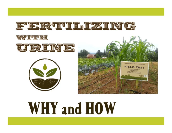 why and how the the natural natural ferti fertilizer zer