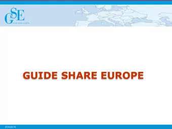 GUIDE SHARE EUROPE  25/04/2016  Activities  GUIDE Executive Club  Management Summit  (GEC)