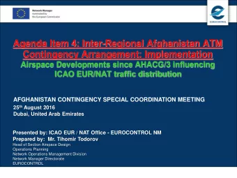 Agenda Item 4: Inter-Regional Afghanistan ATM  Contingency Arrangement: Implementation  Airspace