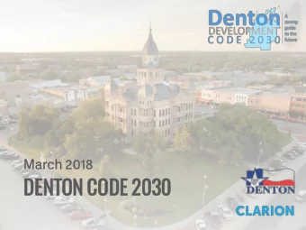 DENTON CODE 203  030  AGE  GENDA  Project Overview  Review Administration &amp; Procedures