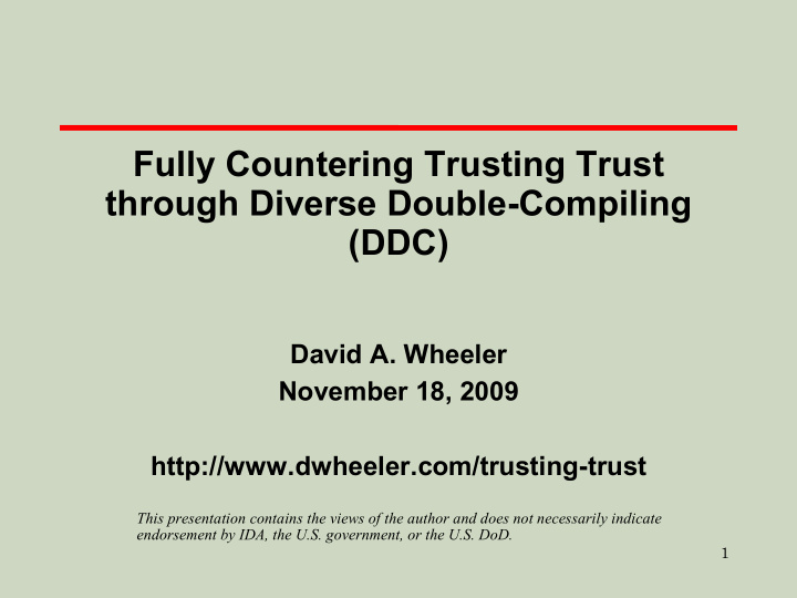 fully countering trusting trust through diverse double