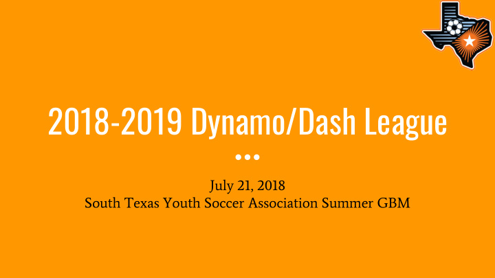 2018 2019 dynamo dash league