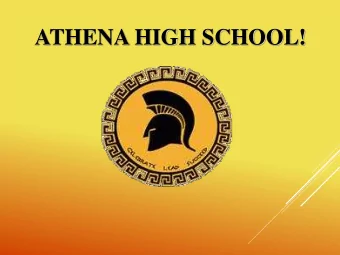 ATHENA HIGH SCHOOL!  HIGH SCHOOL COUNSELING CENTER  Room 109 across from main office  2019-20