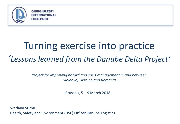 turning exercise into practice