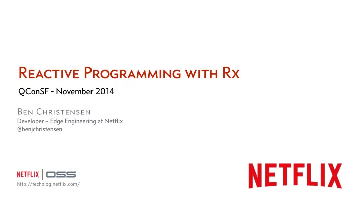 reactive programming with rx