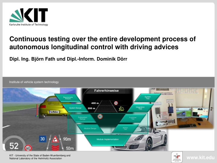 autonomous longitudinal control with driving advices