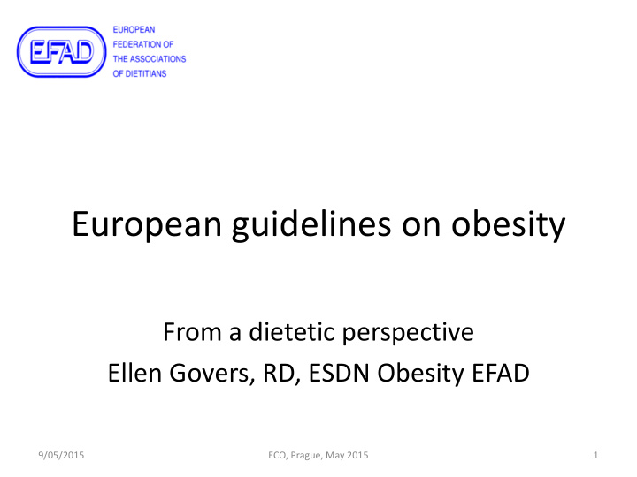 european guidelines on obesity