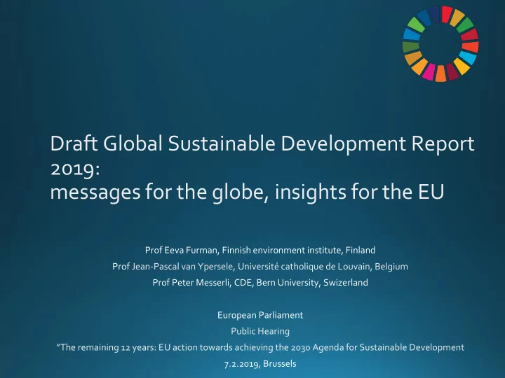 messages for the globe insights for the eu