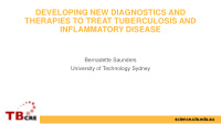 developing new diagnostics and therapies to treat