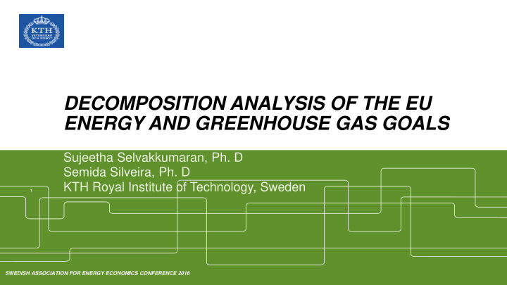 decomposition analysis of the eu energy and greenhouse