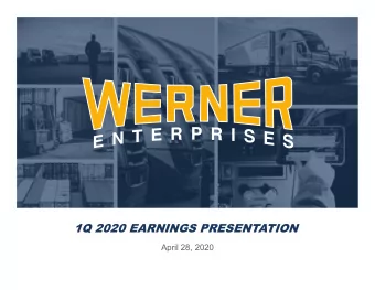 1Q 2020 EARNINGS PRESENTATION  April 28, 2020  DISCLOSURE STATEMENT  This presentation may contain