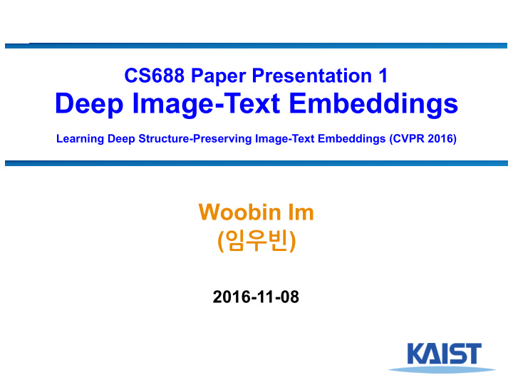 deep image text embeddings