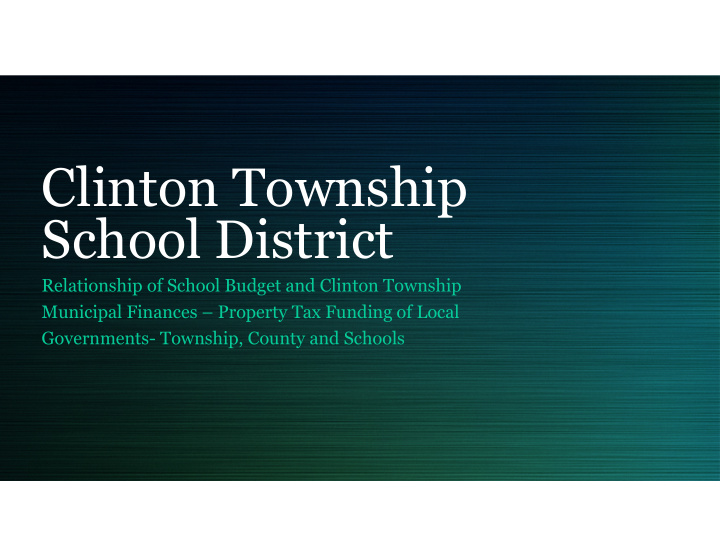 clinton township school district
