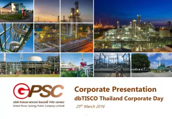 Corporate Presentation  dbTISCO Thailand Corporate Day 25 th March 2016  1  2015 Highlights  9.4%